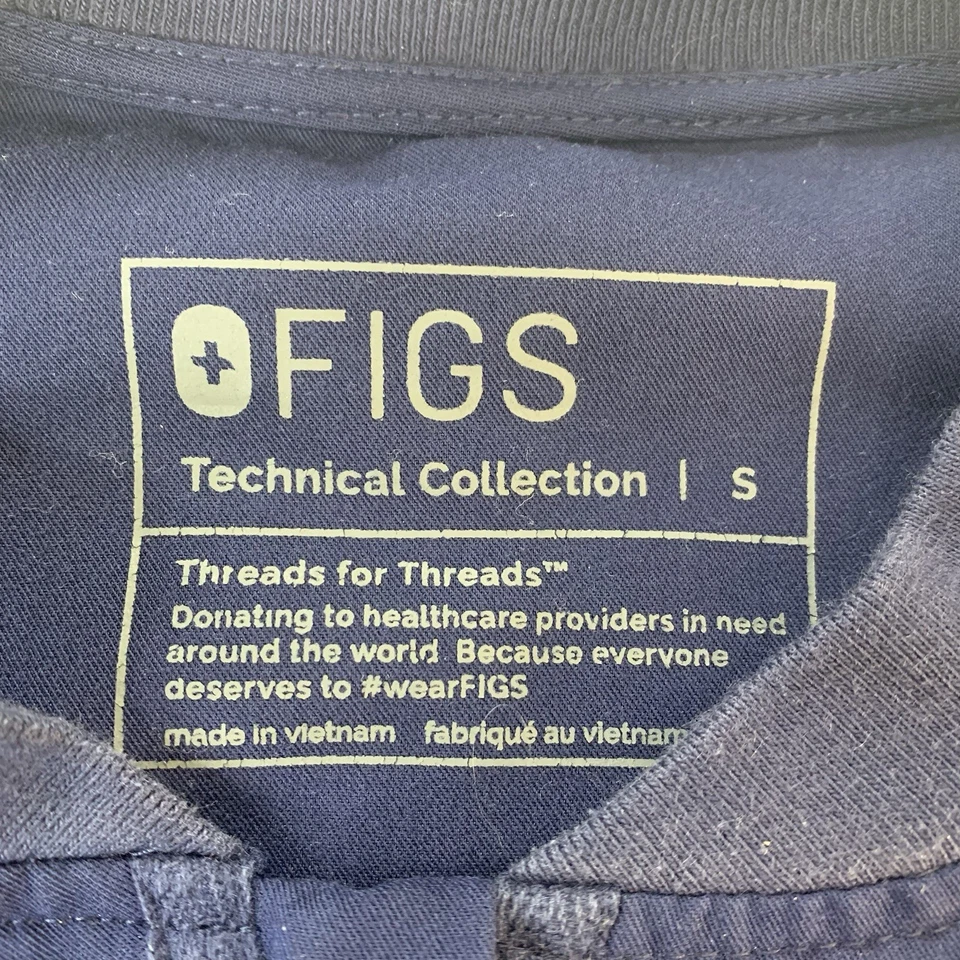 Chaqueta Médica Técnica Figs para Mujer XS Bellery Azul Marino Cremallera Completa Bolsillos Médicos Foto 2 de 4