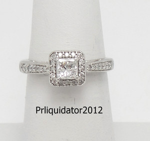 1/2CT Natural Diamond Anniversary Engagement Wedding Bridal Ring 14K White Gold