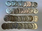 2 Rolls+ Kennedy 40% Silver Half Dollars, $22.50 Face, 45 Coins -Under melt!