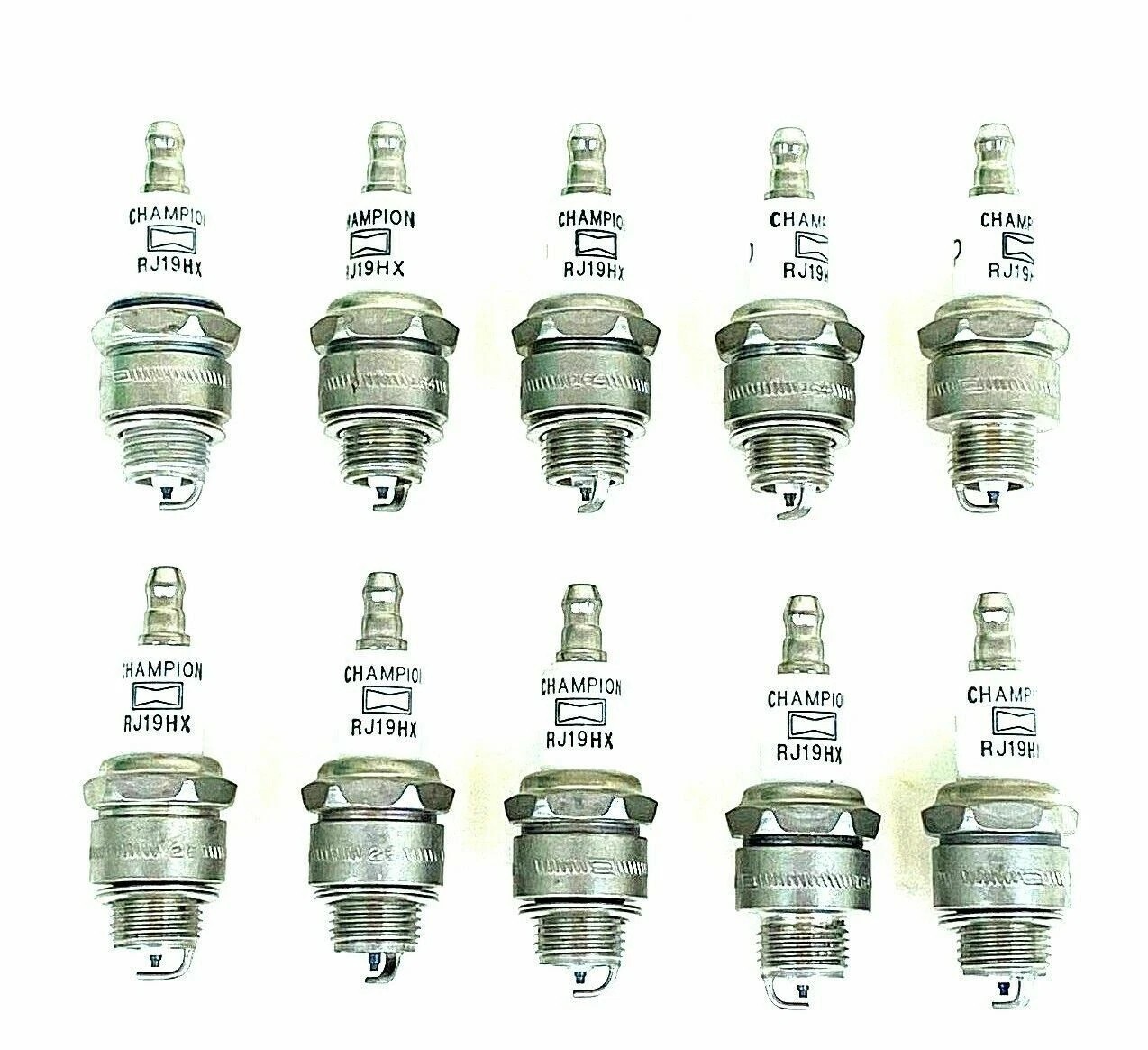 10 Pieces Champion Spark Plugs Small Engine Briggs  Stratton 206CC RJ19HX