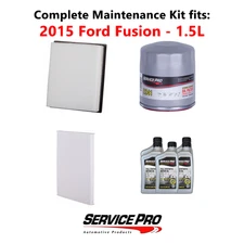 2015 Ford Fusion 1.5L Complete Oil, Air & Cabin Filter Kit (5W-20)
