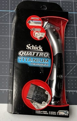 Schlick QUATTRO Titanium Razor With Trimmer Brand New Sealed