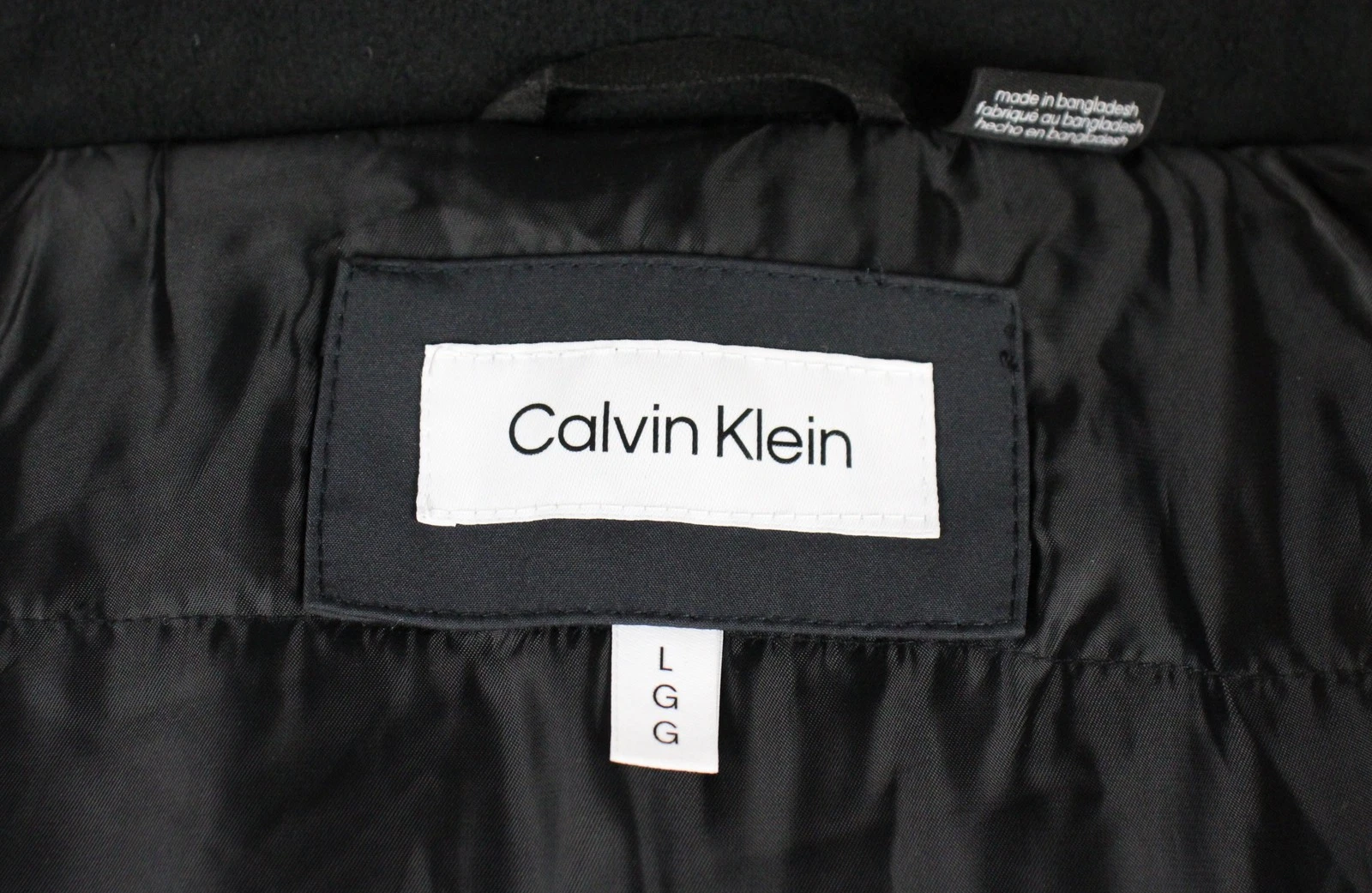 Calvin Klein Infinite Stretch Jacket Mens L Iron Grey Hooded Bib Coat CM024493 image 2