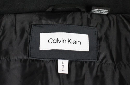 Calvin Klein Infinite Stretch Jacket Mens L Iron Grey Hooded Bib Coat CM024493 image 2