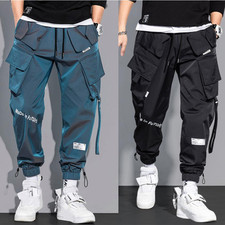 Men's Cargo Pants Hip Hop Streetwear Sweatpants Joggers Male Casual Trousers