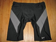 NIKE Swimsuit JAMMER Size 36 Nylon SPANDEX Swim Suit BLACK and GRAY