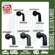 Water Tank Connector - 1/2" - 1.1/2"" Barb Elbow Pipe Outlet Various Sizes