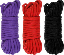 BDSM Shibari Rope Kit - 3pcs Soft Cotton Bondage Rope for Beginners