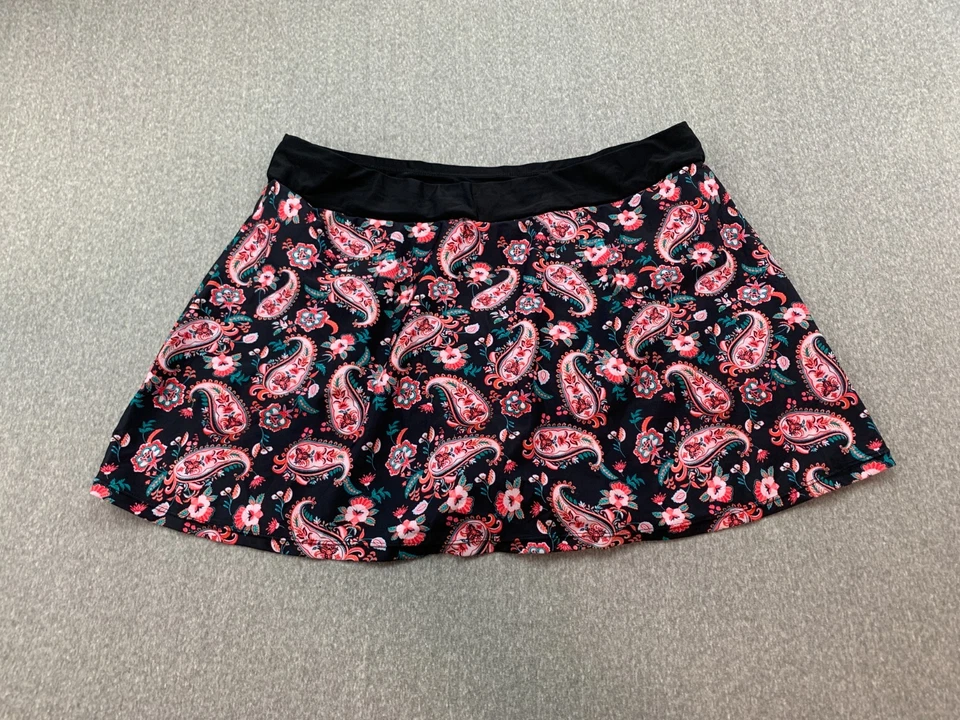 Tankini Swim Short Skort Traje de baño Pantalones para mujer 2XL Negro Rosa Sedoso Cachemira Foto 2 de 4