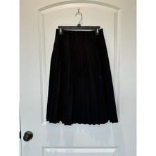 Vintage Jo  Arlo Black Pleated A-Line Skirt Size 16