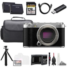 Fujifilm X-M5 Mirrorless Camera Silver  128GB  Extra Batt -Value Kit