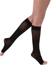 Jobst Ultra Sheer Knee-High Open Toe, Petite, 20-30mmHg Size: M Classic Black