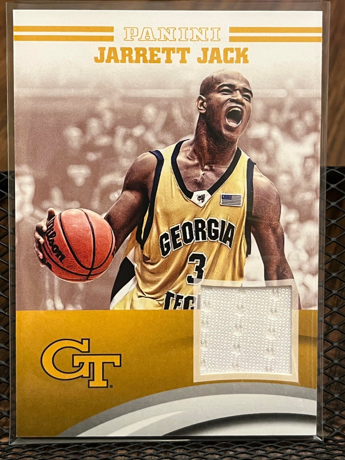 JARRETT JACK 2016 PANINI GEORGIA TECH COLLEGE WORN JERSEY PATCH RELIC SUNS COACH
