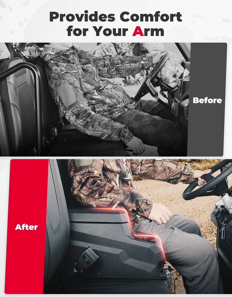 Caja reposabrazos consola central asiento de banco para Polaris Ranger XP 1000/Crew 2017-2025 Foto 3 de 4