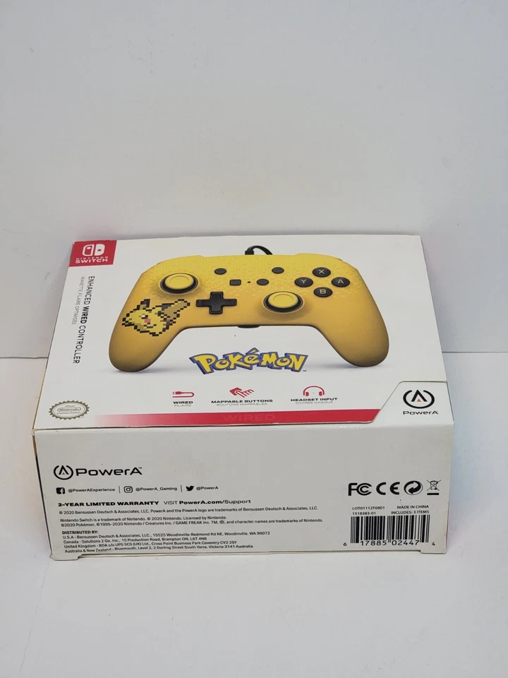 PowerA Enhanced Wired Controller Pokemon PIXEL PIKACHU Nintendo Switch - Image 3 of 4