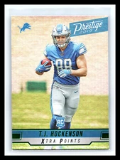 🏈  TJ HOCKENSON 2019 PRESTIGE XTRA POINTS GREEN FOIL RC # 220