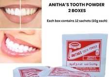 ANITHA'S TOOTH POWDER/PAL PODI - 2 BOXES - NATURAL ORAL CARE THOOTH POWDER