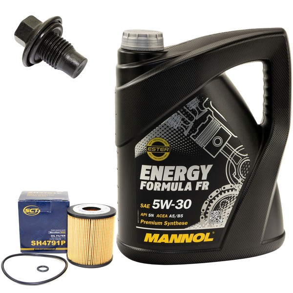 MotoröL Set 5W30 5 Liter + ÖLfilter SH 4791 P + Schraube FüR Ford Mondeo III IV-image
