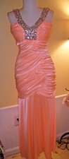 City Triangle Peach Prom Dress size 9 #75010 GORGEOUS worn 1 time runs small