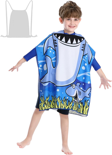 Soft Hooded Beach Towel for Kids, Toddlers Bath/Pool/Swim Poncho Cover-Ups Swimw - Picture 9 of 12