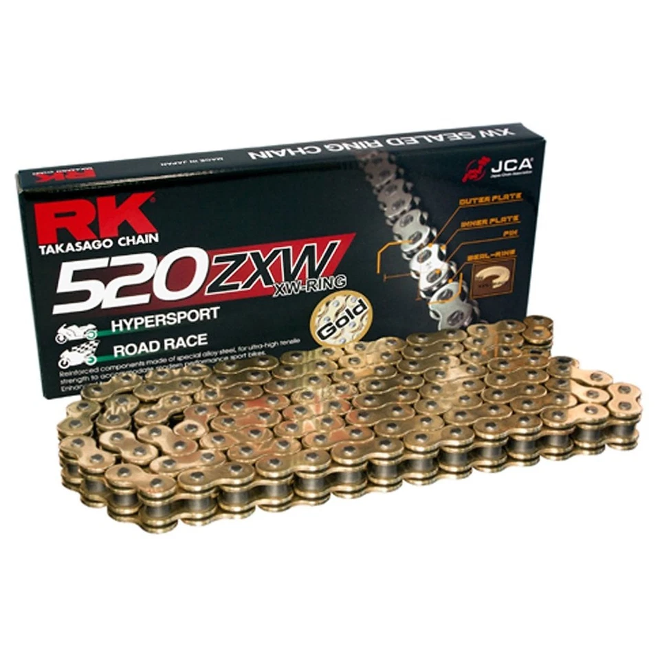 RK Chain for Kawasaki ZX-6R (ZX636) Ninja KRT Ed 2016-2018 Gold XW-Ring - Image 2 of 4