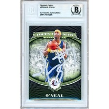 Jermaine ONeal Signed 2008 09 Topps Treasury #67 Pacers NBA BAS Slabbed Auto