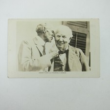 Real Photo Postcard RPPC Auto Maker Henry Ford & Thomas Edison Friends Antique