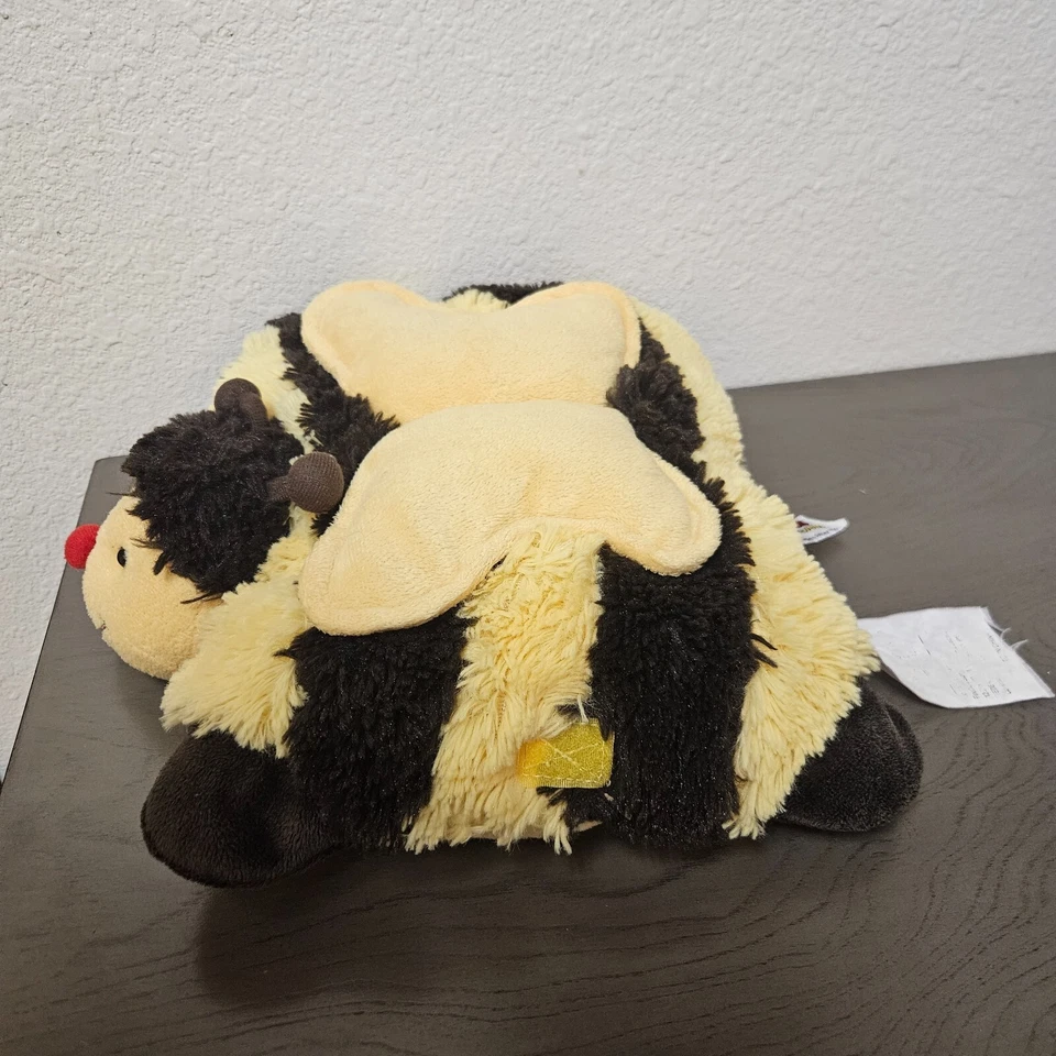 Pee Wee Pillow Pet Bumble Bee Black & Yellow Super Soft Plush Stuffed Animal - Image 2 of 4