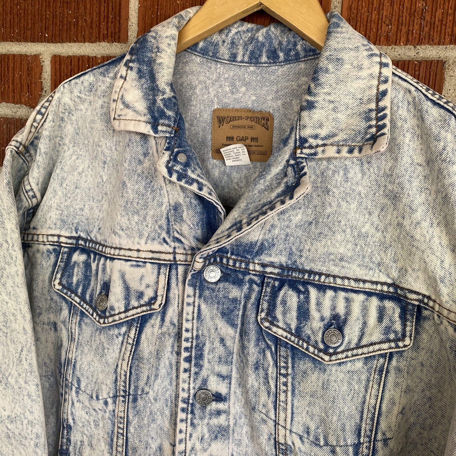 Vintage Gap Work Force Relaxed Y2K Denim Acid Wash 2000s Jean