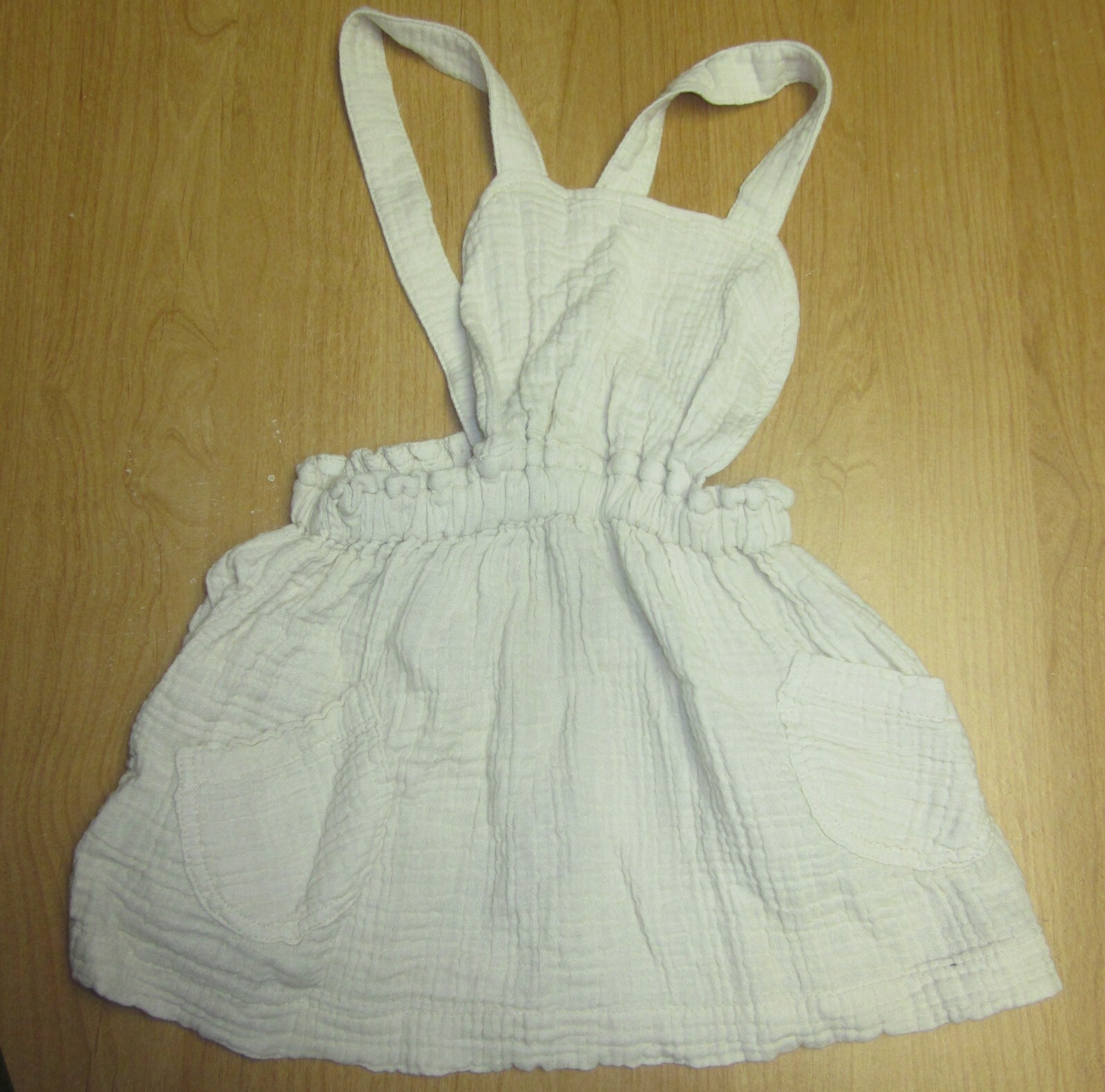 ZABA BABY GIRL'S BEIGE TANK TOP DRESS W/ POCKETS SIZE 23 YEARS NEW!! eBay