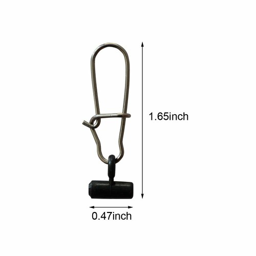 Heavy Duty Fishing Line Clip Slide Black Plastic Head Swivel Duo Fast lock Snap - Picture 2 of 2