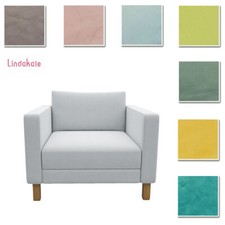 Coprisedia su misura per poltrona Ikea Karlstad, coprisedia, tessuto velluto