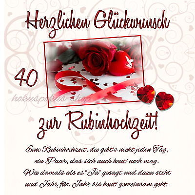 Name 40 hochzeitstag 40 hochzeitstag