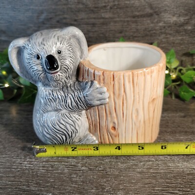 Vintage Ceramic Koala Climbing Tree Planter. | eBay