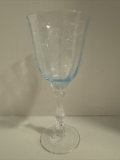 Fostoria Crystal NAVARRE Blue LARGE CLARET WINE GLASS ~MULTIPLE AVAILABLE