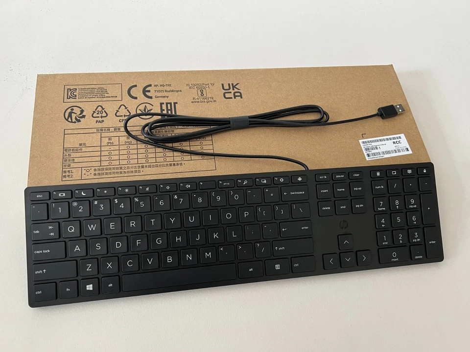 Tastatur HP Halley USB Keyboard DIB US QWERTY Layout schwarz L96909-001 320K - Bild 2 von 4