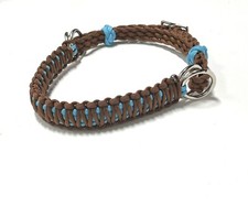 side pull hackamore attachment Brown over Turquoise