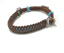 side pull hackamore attachment Brown over Turquoise 