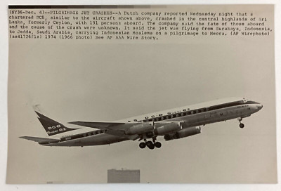 1966 Pilgrimage Jet DC Super 62 Plane Crash Story Airline VTG Press Wire Photo