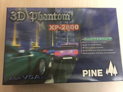 Pine 3D Phantom XP 2800 agp vga graphics card SiS 305 MB new and  boxed UK