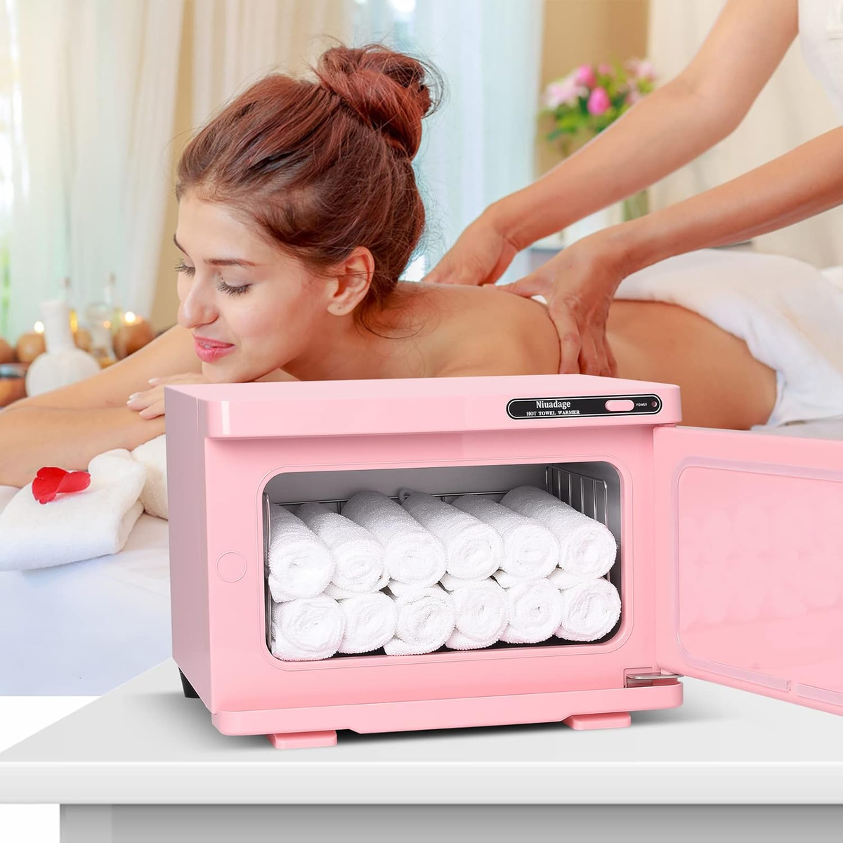 Pink Hot Towel Warmer Cabinet 8L - Auto Reheat Spa & Facial Use | eBay
