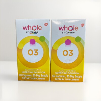 NEW Whole By Centrum 03 Customized Nutrition Solution C D3 Magnesium Zinc 2025