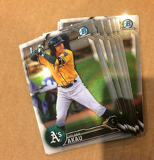 2016 Bowman BCP22 Iolana Akau 10 count all chrome lot Oakland Athletics