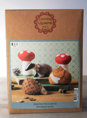 Woodland Scene Fox Wool Mix Felt Embroidery Craft Kit Corinne Lapierre Easy