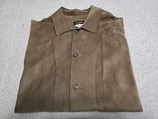 Eskandar × Neiman Marcus Sepia Leather Oversized Luxury Lagenlook Jacket SZ 1