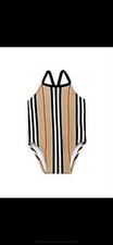 Burberry Baby Girl's Swim Siera Stripe One Piece Swimsuit 190 Sz 6M NWT