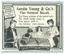 1912 Austin Young & Co's Fine Oatmeal Biscuit Print Ad S87E