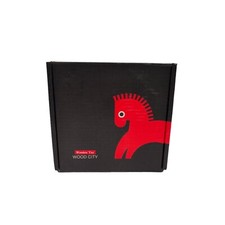 WOOD CITY Wooden Sorting  Stacking Toy, Shape Sorter Toys for Toddlers, 4 Shape