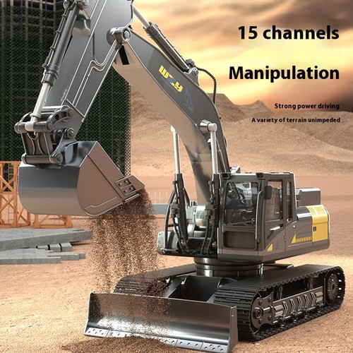 Remote Control Excavator Toy 15 Channel 1:14 Scale RC Excavator Digger for Kidap - Picture 2 of 9
