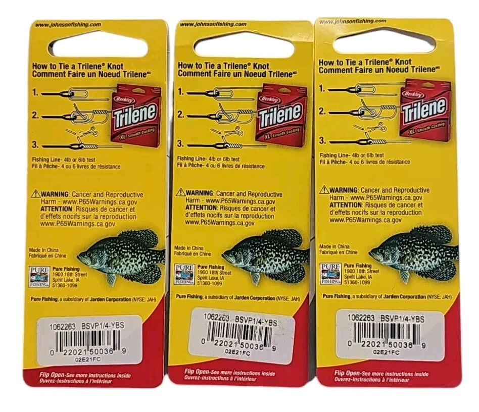 Lote de 3 señuelos de pesca Johnson Beetle Spin 1/4 oz punto a rayas amarillas BSVP1/4-YBS Foto 2 de 2